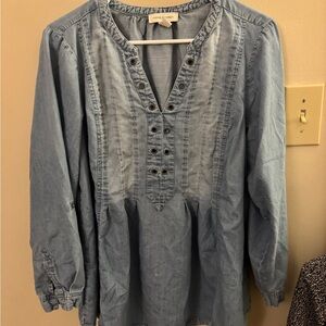 Blue Women's Top Size 1X